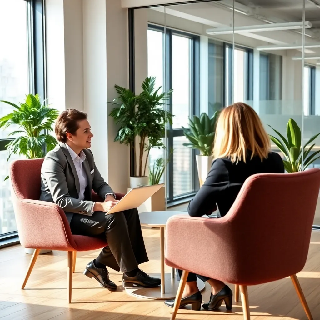 Coach und Klient in einem produktiven Coaching-Gespräch